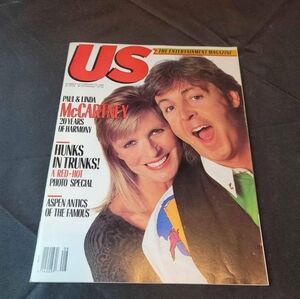 The Beatles Paul McCartney Linda McCartney - US magazine February 1990